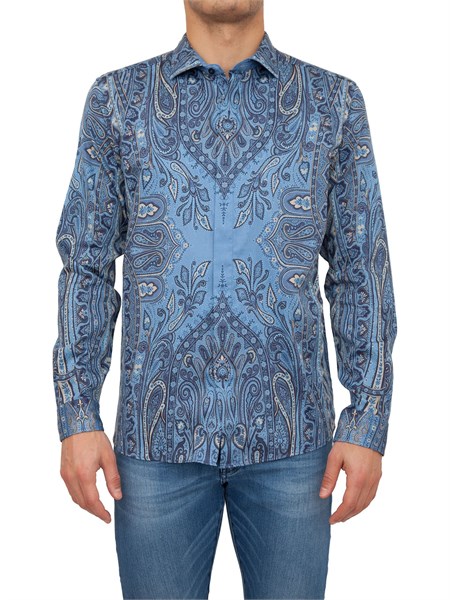camicia manica lunga uomo etro blu 1k8194234
