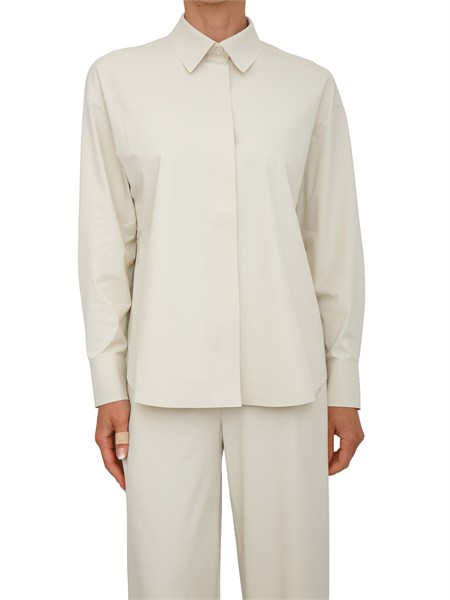 camicia mmlbaita max mara mm in tessuto tecnico avorio mmlbaita