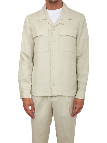 camicia overshirt beige antony morato lino e cotone mmsl00794fa900135