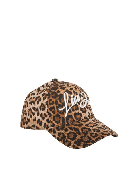 cappello liu jo donna in canvas animalier va6207t9435