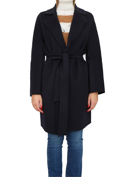 cappotto ajaccio max mara in lana seta e cashmere blu ajaccio