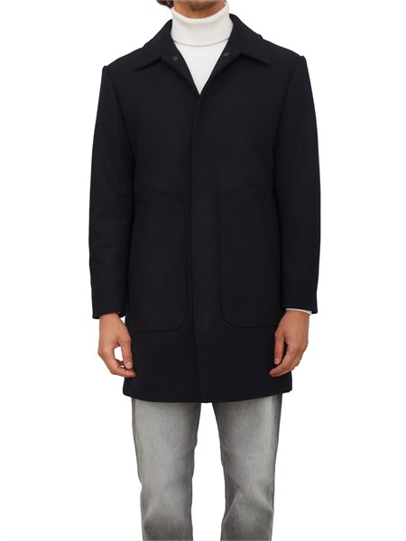 cappotto antony morato in misto lana blu mmco00960fa500064