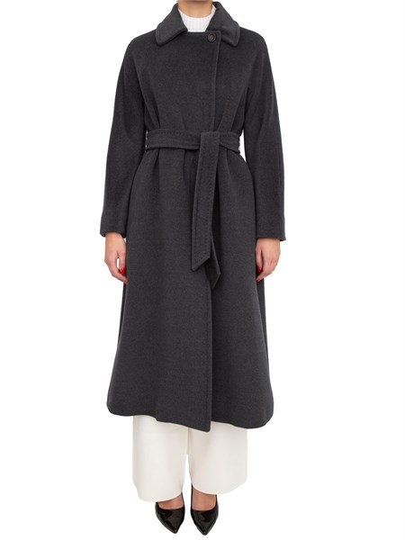 cappotto tenzone max mara in beaver di pura lana grigio tenzone
