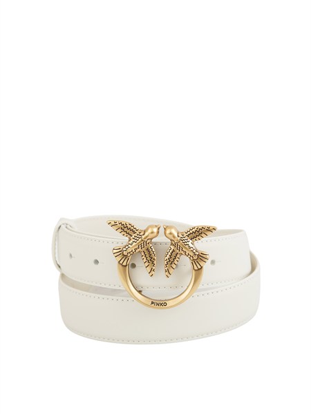 cintura pinko in pelle mano seta bianca fibbia oro 100125a0f1