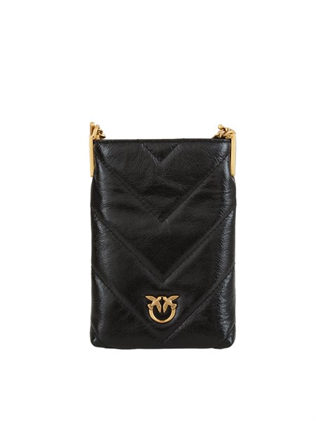 custodia smartphone pinko in pelle naplak lucida nera 105358a2w2