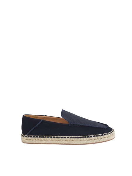 espadrillas boss uomo in pelle scamosciata blu madeira mocc sdwv50563149