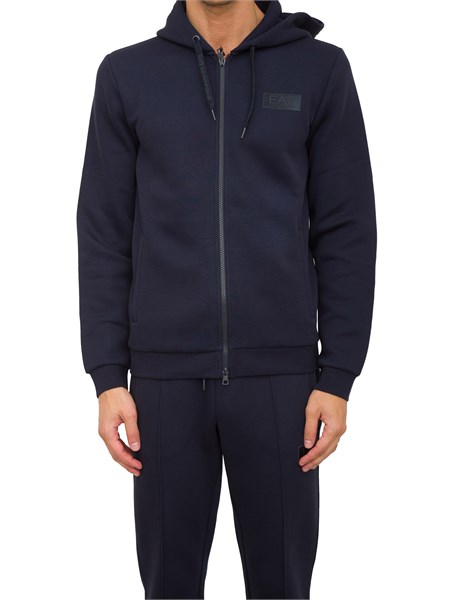 felpa uomo ea7 emporio armani blu 6dpm26pjodz