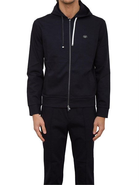 felpa uomo emporio armani blu 8n1mg01jbtz