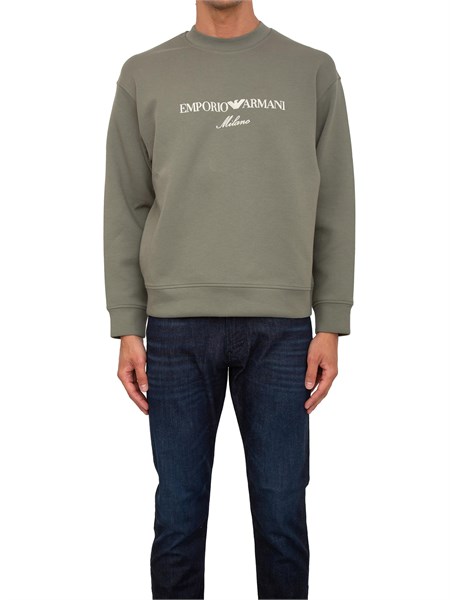 felpa uomo emporio armani verde em001052af10013