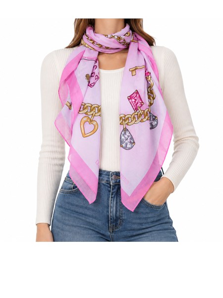 foulard grande rosa liu jo donna 2a6054t2745