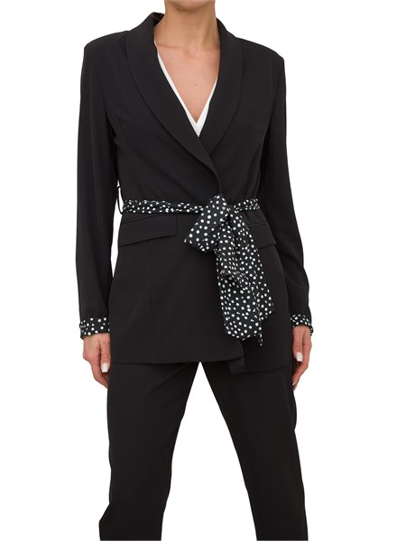 giacca monopetto donna fracomina nero fr24sj3007w436r8