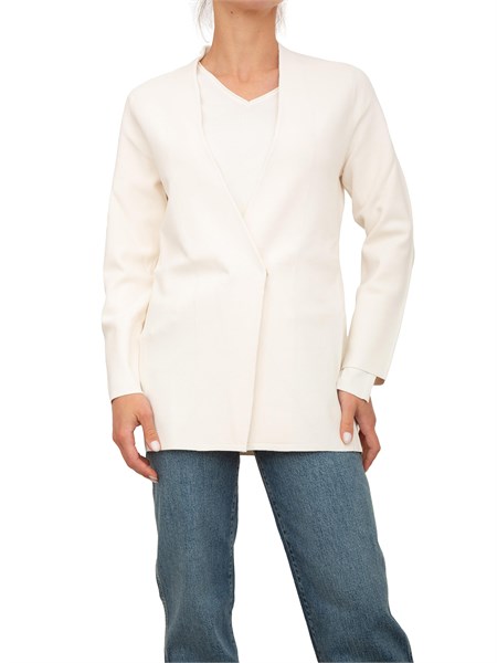 cardigan giacca nenette in maglia avorio lucy