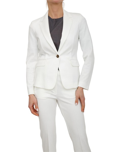 giacca monopetto emmgamma di emme marella in jersey bianco emmgamma