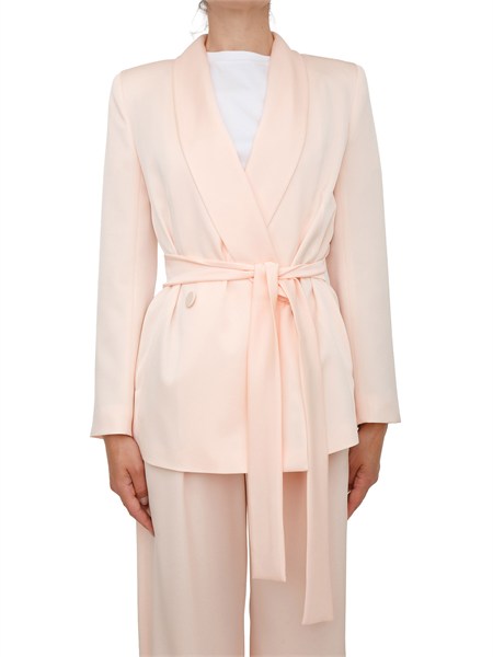 giacca msedoppia max mara studio in satin rosa cipria msedoppia