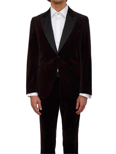 giacca smoking boss uomo in velluto marrone h hutson tux 25450551552