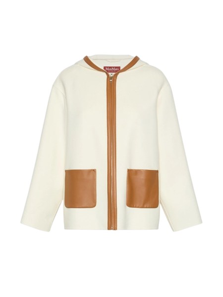 giaccone bianco mstdcomica max mara studio in lana seta e cachmere mstdcomica
