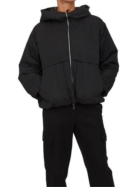 giaccone settimo marella in tessuto nero settimo