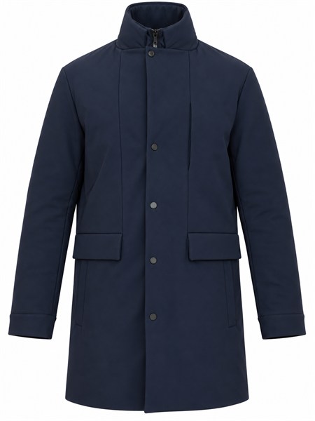 giaccone trussardi uomo in nylon waterproof blu 8010m008xv