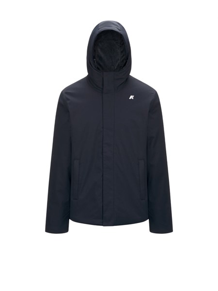 giubbino jacko k way uomo in tessuto blu k8133dw