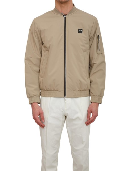 giubbotto bomber antony morato in tessuto tecnico beige mmco00972fa600309