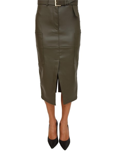 gonna longuette maderin kocca in ecopelle verde maderinpgo7377abun0000