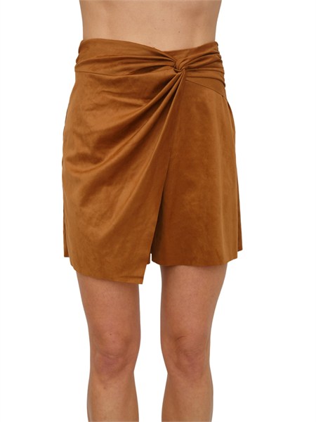 gonna shorts eroe nenette in tessuto scamosciato cammello 41bb eroe