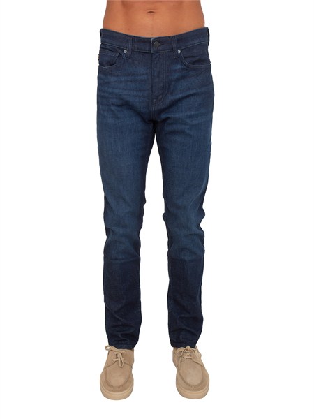 jeans boss uomo in denim scuro delaware50553397