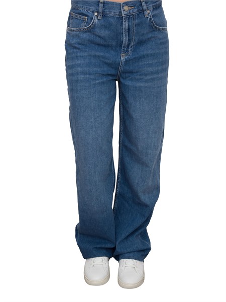 jeans liu jo blu medio con gamba dritta e lavaggio used ua5170ds069