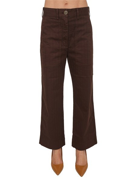 jeans etro donna in denim marrone motivo chevron wrnb0036au116