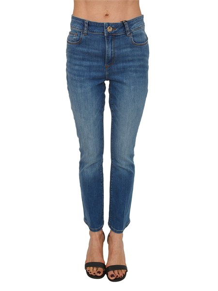 jeans fracomina in denim di cotone blu medio fy26sv8030d40103