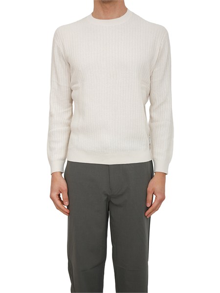 maglia armani exchange in cotone panna lavorato all over xm002161af20139