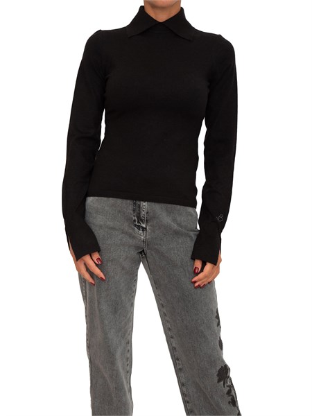 maglia blugirl in viscosa nera rf5269ma41r