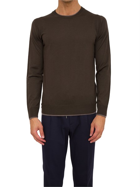 maglia girocollo marrone