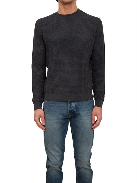 maglia girocollo uomo emporio armani in pura lana vergine grigia em002196af13851
