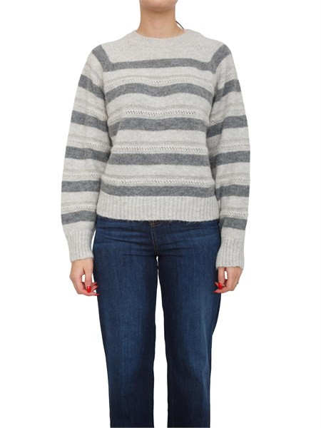 maglia twinset in misto alpaca grigia con lurex 252tt3071