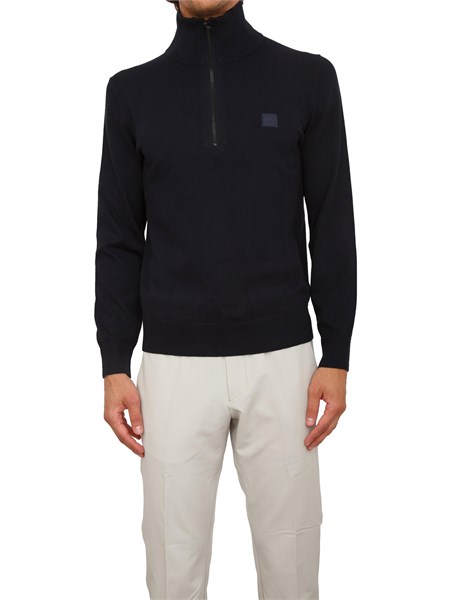 maglione boss uomo in misto cashmere blu kanobix s50527585