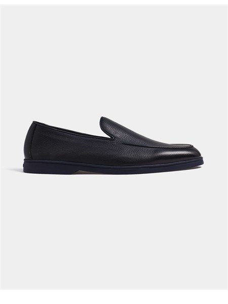 mocassino doucals uomo in pelle di cervo blu du3413nwmauy054bb00