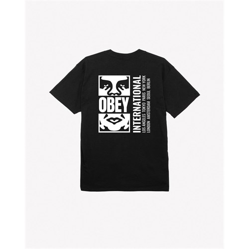 OBEY OBEY 165263693 Tee Blk Icon Splt Nero Uomo in T-shirt