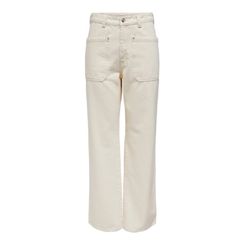 ONLY ONLY 15297206 Ecru Onlheath Jeans Bianco Donna in Jeans