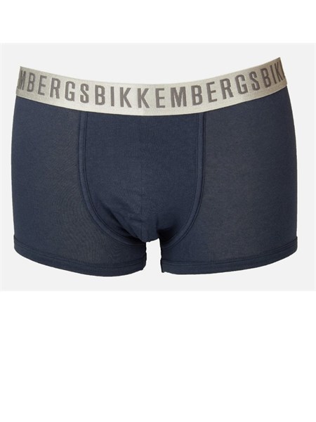 pack 2 boxer bikkembergs in cotone blu bkk1utr11bi