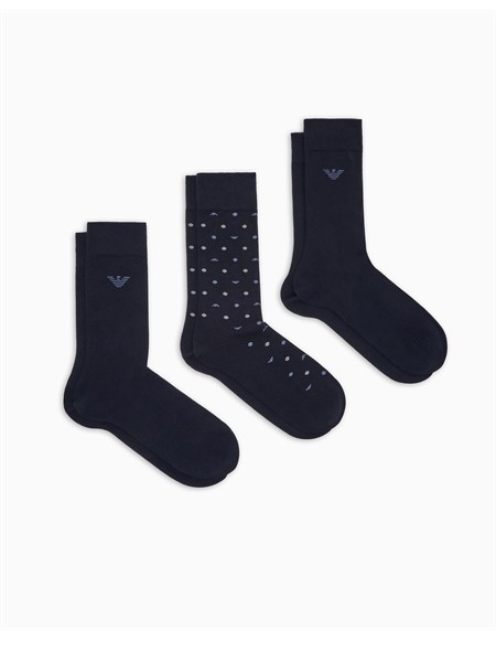 pack 3 paia calzini emporio armani blu em000554af18145
