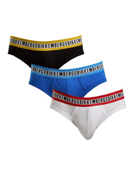 pack 3 slip bikkembergs uomo in cotone multicolor bkk1usp08tr