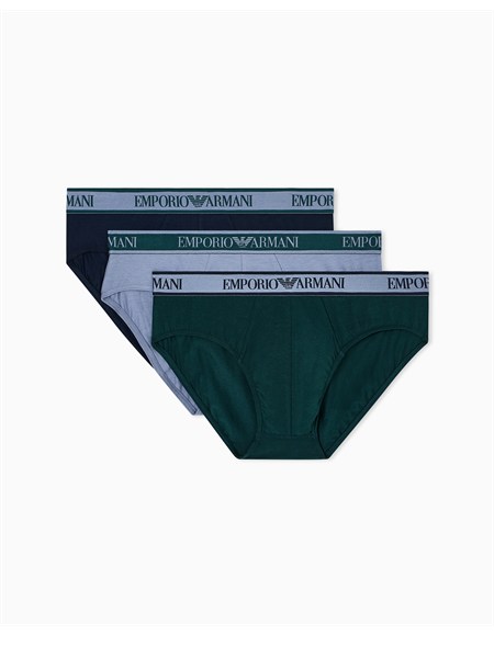 pack 3 slip emporio armani in cotone stretch multicolor em000258af10779