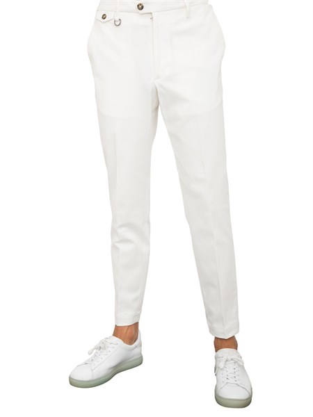 pantalone casual uomo paolo pecora bianco b022t002