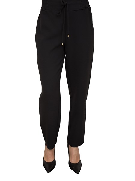 pantaloni chino nenette nero con coulisse in vita ebe