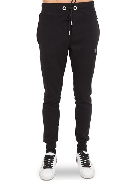pantalone tuta uomo philipp plein nero mjt1757pjo002n