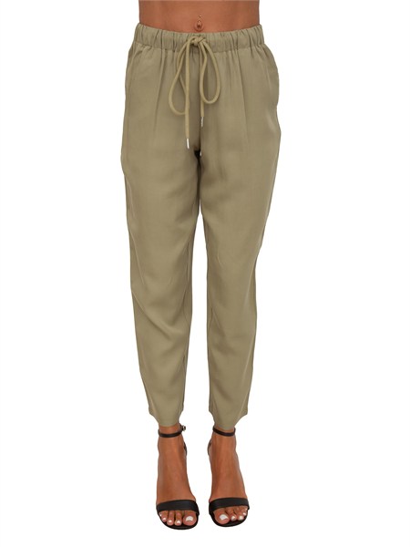 pantaloni bernadet kocca in tessuto verde bernadetpf8632