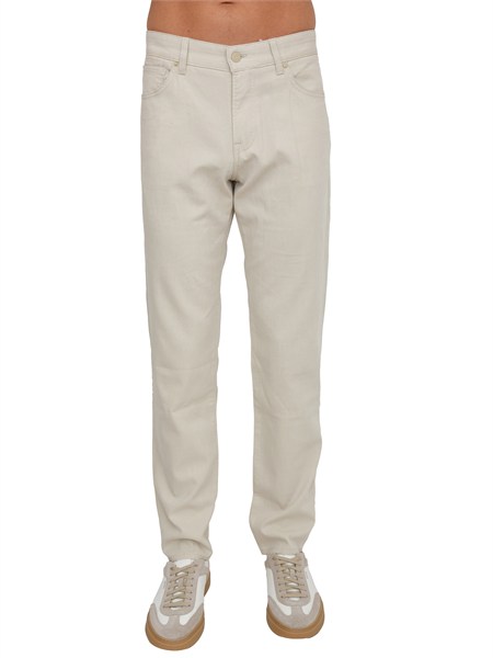 pantaloni boss uomo in cotone elasticizzato beige h remaine550553815
