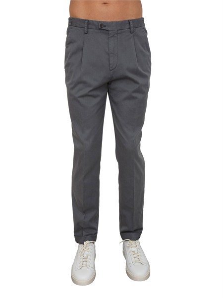 pantaloni chino aiace galassi in tencel e cotone grigio dvr47g048
