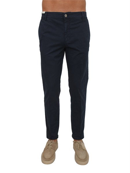 pantaloni chino pt torino in gabardina stretch blu tu78t0tp01z0